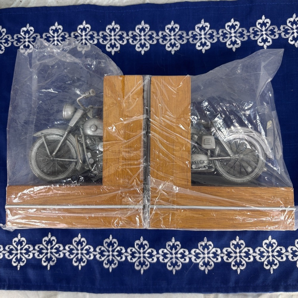 Vintage Harley-Davidson Bookends XL Sportster 2003 Collectible Hallmark
